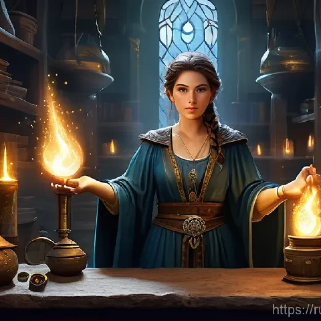 월드 오브 워크래프트 전문 기술별 수익성 분석 - **Prompt:** A highly detailed, realistic fantasy illustration depicting a skilled Human Enchanter in...