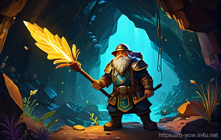 월드 오브 워크래프트 전문 기술별 수익성 분석 - **Prompt:** A highly detailed, realistic fantasy illustration depicting a skilled Human Enchanter in...