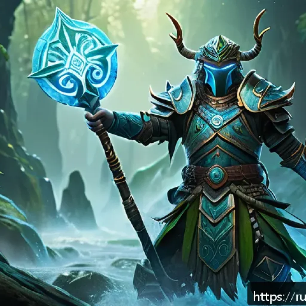 월드 오브 워크래프트 주술사 힐링 스킬 운용법 - A dynamic fantasy battle scene featuring a shaman healer in ornate tribal armor casting a healing st...